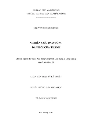 Luận văn thạc sĩ nghiên cứu dao động đàn hồi của thanh