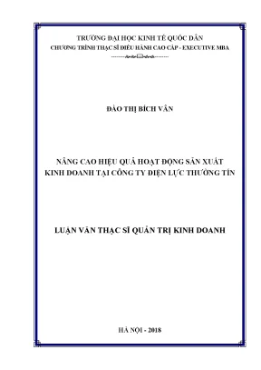 Nâng cao hiệu quả hoạt động sản xuất