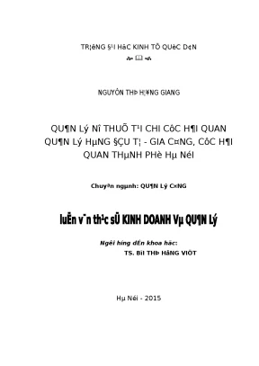 Quản lý nợ thuế tại chi cục hải quan quản lý hàng đầu tư gia công cục hải quan thành phố hà nội