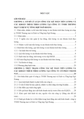 Kế toán tiền lương và các khoản trích theo lương tại công ty tnhh thương mạivà dịch vụ tổng hợp ngô hoàng