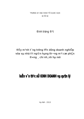 Đẩy mạnh tăng trưởng tín dụng doanh nghiệp vừa và nhỏ tại ngân hàng thương mại cổ phần đông á chi nhánh hà nội