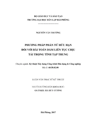 Luận văn thạc sĩ phương pháp phần tử hữu hạn đối với bài toán dầm liên tục chịu tải trọng tĩnh tập trung
