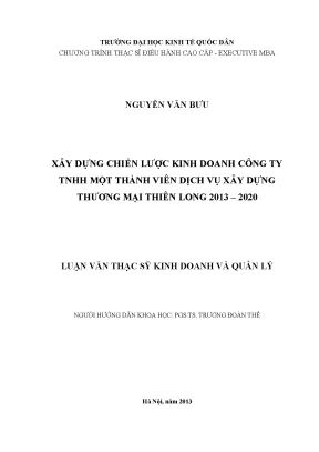 Xây dựng chiến lược kinh doanh công ty tnhh một thành viên dịch vụ xây dựng thương mại thiên long 2013 2020