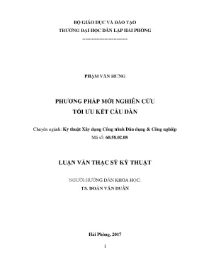 Luận văn thạc sĩ phương pháp mới nghiên cứu tối ưu kết cấu dàn