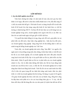 Nghiên cứu thống kê hiệu quả sử dụng vốn của các doanh nghiệp công nghiệp ngoài nhà nước ở việt nam giai đoạn 2000 2008