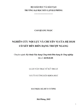 Luận văn thạc sĩ nghiên cứu nội lực và chuyển vị của hệ dầm có xét đến biến dạng trượt ngang