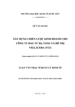 Xây dựng chiến lược kinh doanh cho công ty đầu tư hạ tầng và đô thị viglacera vci