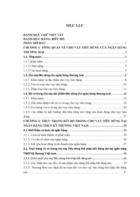 Hạn chế rủi ro cho vay tiêu dùng thế chấp bất động sản tại ngân hàng tmcp kỹ thương việt nam