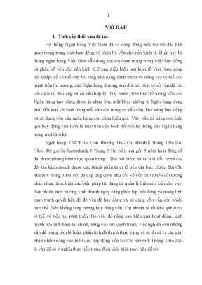 Các giải pháp nâng cao hiệu quả huy động vốn tại ngân hàng tmcp sài gòn thương tín chi nhánh 8 tháng 3 hà nội