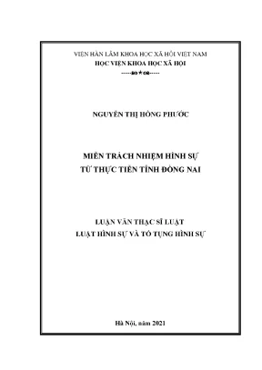 Miễn trách nhiệm hình sự từ thực tiễn tỉnh đồng nai