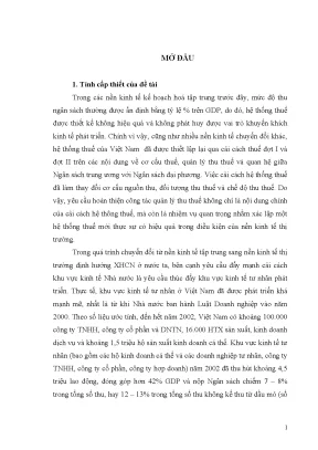 Thực trạng công tác quản lý thu thuế trên địa bàn quận hai bà trưng