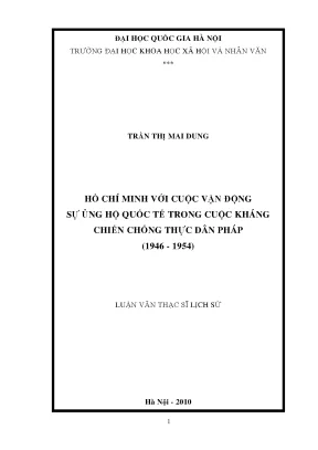 Hồ chí minh với cuộc vận động sự ủng hộ quốc tế trong cuộc kháng chiến chống thực dân pháp 1946 1954 6793817