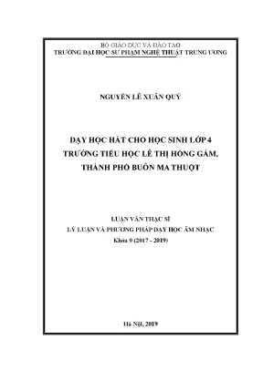 Dạy học hát cho học sinh lớp 4 trường tiểu học lê thị hồng gấm thành phố buôn ma thuột 6580535