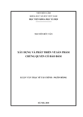 Luận văn thạc sĩ xây dựng và phát triển về sản phẩm chứng quyền có bảo đảm