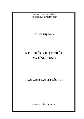 Luận văn thạc sĩ kết thức biệt thức và ứng dụng