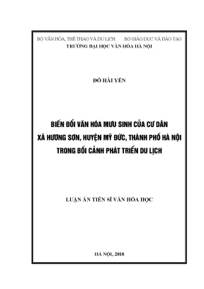 Biến đổi văn hóa mưu sinh của cư dân xã hương sơn huyện mỹ đức thành phố hà nội trong bối cânh phát triển du lịch 5638902