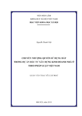 Luận văn thạc sĩ chuyển nhượng quyền sử dụng đất trong dự án đầu tư xây dựng kinh doanh nhà ở