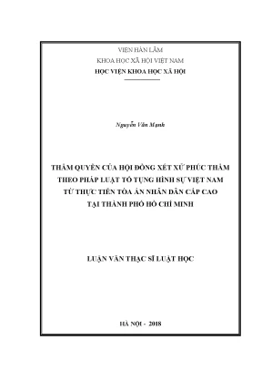 Luận văn thạc sĩ tòa án nhân dân là cơ quan xét xử của nước cộng hoà xã hội chủ nghĩa việt nam thực hiện quyền tư pháp
