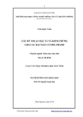 Luận văn thạc sĩ các kỹ thuật đặc tả và kiểm chứng cho các bài toán tương tranh