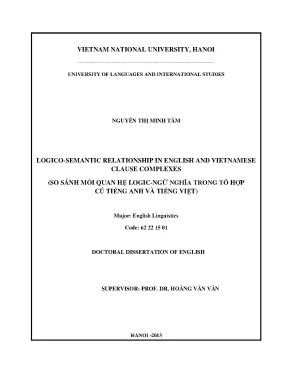Logico semantic relationship in english and vietnamese clause complexes