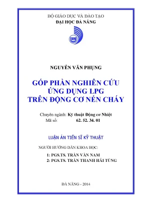 Luận án tiến sĩ góp phần nghiên cứu ứng dụng lpg trên động cơ nén cháy