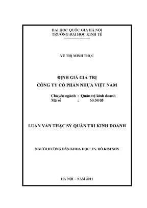 Định giá giá trị công ty cổ phần nhựa việt nam 6756935