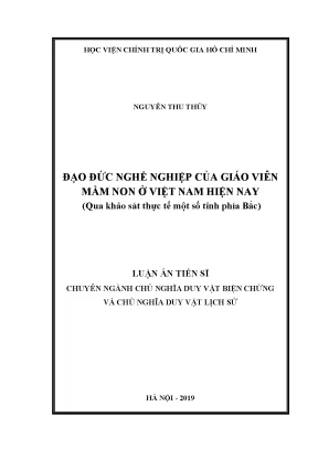 Đạo đức nghề nghiệp của giáo viên mầm non ở việt nam hiện nay 6454705