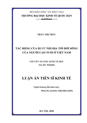 Luận án tiến sĩ tác động của di cư nội địa tới đời sống người cao tuổi việt nam
