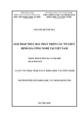 Luận văn thạc sĩ giải pháp thúc đẩy đổi mới công nghệ nhằm nâng cao năng lực cạnh tranh của doanh nghiệp ngành điện tử trường hợp công ty trách nhiệm hữu hạn công nghệ sao vega