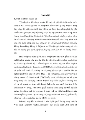 Luận văn thạc sĩ thực hiện chính sách đào tạo bồi dưỡng đối với cán bộ chuyên trách cấp cơ sở từ thực tiễn địa bàn quận 6 thành phố hồ chí minh