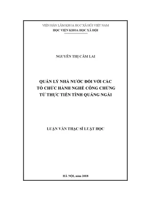 Luận văn thạc sĩ quản lý nhà nước đối với các tổ chức hành nghề công chứng từ thực tiễn tỉnh quảng ngãi