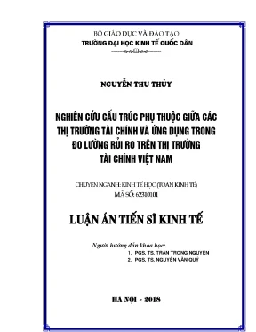 Luận án tiến sĩ nghiên cứu các nhân tố ảnh hưởng đến tiềm năng khởi sự kinh doanh của sinh viên đại học