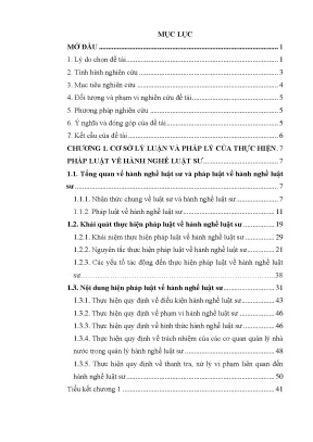 Luận văn thực hiện pháp luật về hành nghề luật sư từ thực tiễn thành phố hồ chí minh