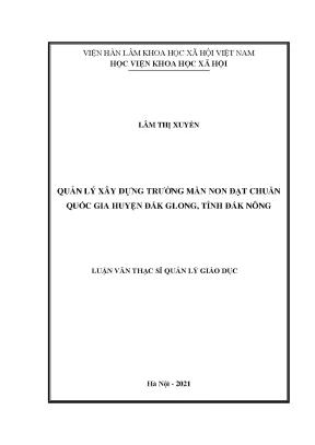 Quản lý xây dựng trường mầm non đạt chuẩn quốc gia huyện đắk glong tỉnh đắk nông