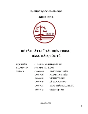 Luật hàng hải quốc tế nhóm 8