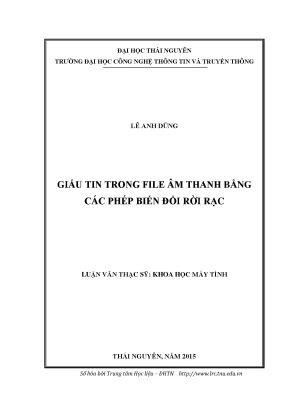 Luận văn thạc sĩ giấu tin trong file âm thanh bằng các phép biến đổi rời rạc