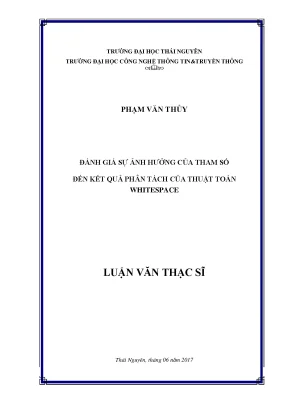 Luận văn thạc sĩ đánh giá sự ảnh hưởng của tham số đến kết quả phân tách của thuật toán whitespace
