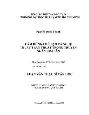 Luận văn thạc sĩ cảm hứng chủ đạo và nghệ thuật trần thuật trong truyện ngắn kim lân