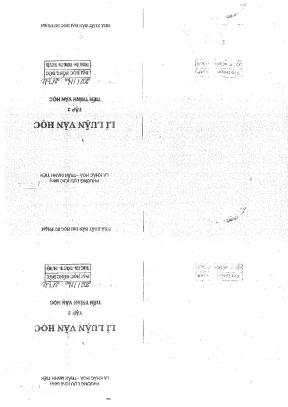 Giáo trình lý luận văn học 3 bản đôi