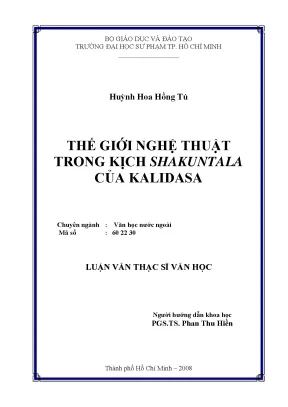 Luận văn thạc sĩ thế giới nghệ thuật trong kịch shakuntala của kalidasa