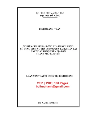 Luận văn thạc sĩ quản trị kinh doanh nghiên cứu sự hài lòng của khách hàng sử dụng dịch vụ trả lương qua tài khoản tại các ngân hnàg trên địa bàn thành phố