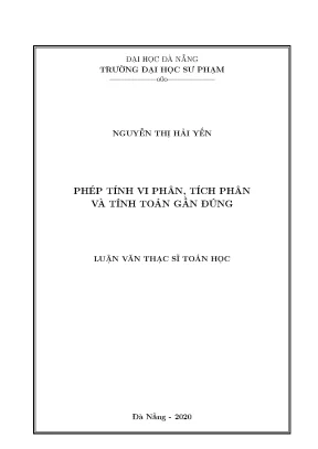 Phép tính vi phân tích phân và tính toán gần đúng