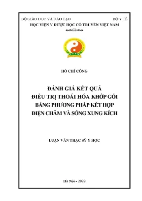 Đánh giá kết quả điều trị thoái hóa khớp gối bằng phương pháp kết hợp điện châm và sóng xung kích
