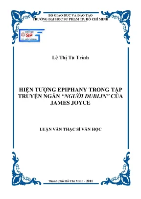 Luận văn thạc sĩ hiện tượng epiphany trong tập truyện ngắn người dublin của james joyce