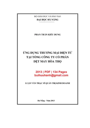 Luận văn thạc sĩ quản trị kinh doanh ứng dụng thương mại điện tử tại tổng công ty cổ phần dệt may hoà thọ