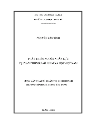 Phát triển nguồn nhân lực tại văn phòng bảo hiểm xã hội việt nam