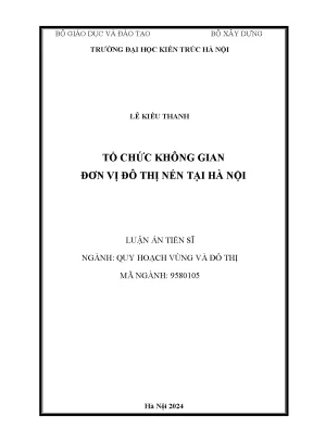 Tổ chức không gian đơn vị đô thị nén tại hà nội