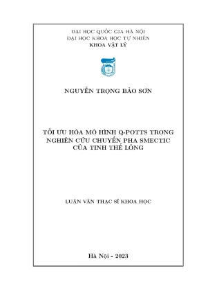 Tối ưu hóa mô hình q potts trong nghiên cứu chuyển pha smectic của tinh thể lỏng
