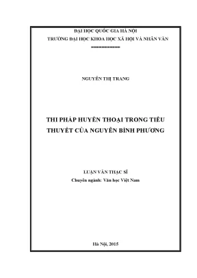 Luận văn thạc sĩ thi pháp huyền thoại trong tiểu thuyết của nguyễn bình phương