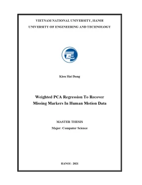 Weighted pca regression to recover missing markers in human motion data